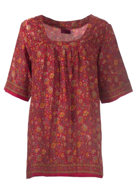 Bluza rosie cu print sari