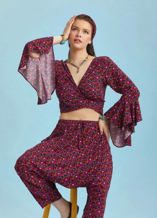 Bluza Gypsy Style cu modele florale