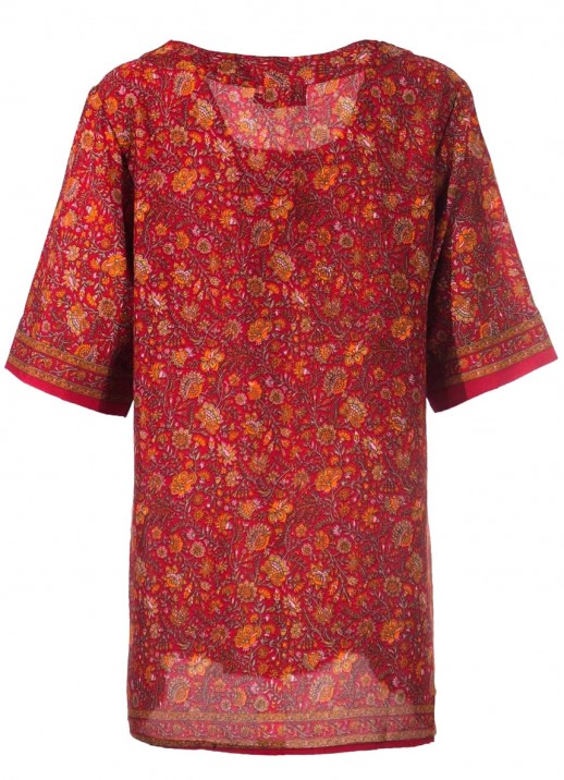 Bluza rosie cu print sari