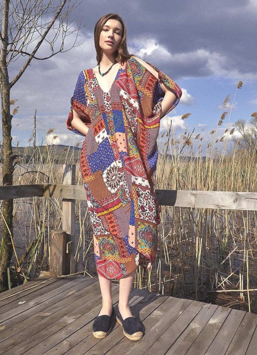 Bohemian summer dress print aztec