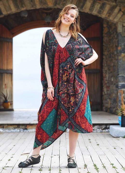 Bohemian summer dress print etnic