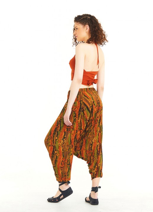 Pantaloni Harem Capri model etnic floral