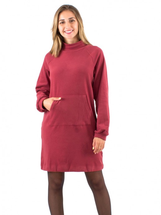 Rochie dark pink tricot stil pulover