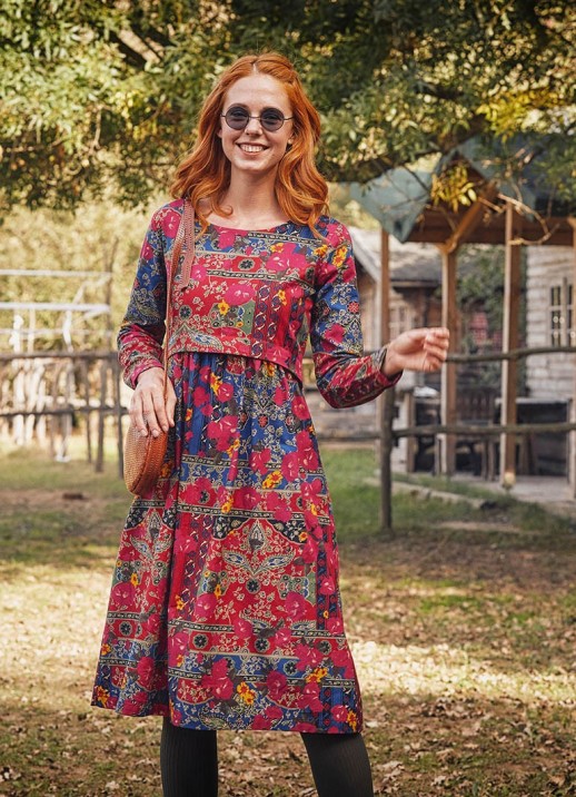 Rochie hippie-chic multicolor